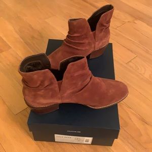 Size 10 Cole Haan suede booties. Gently worn.